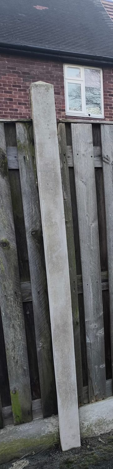 Concrete post restored to clean finish